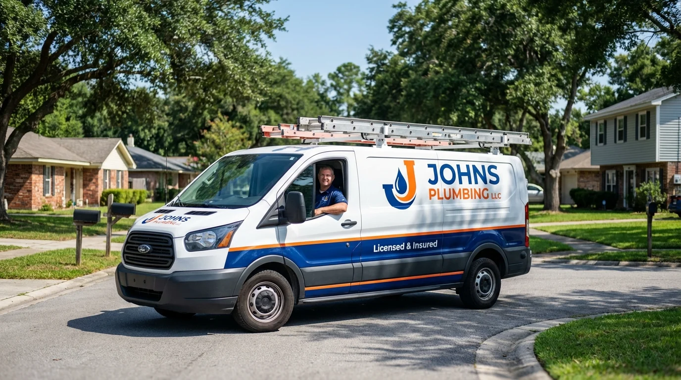 Johns Plumbing LLC service van in Laguna Niguel, CA