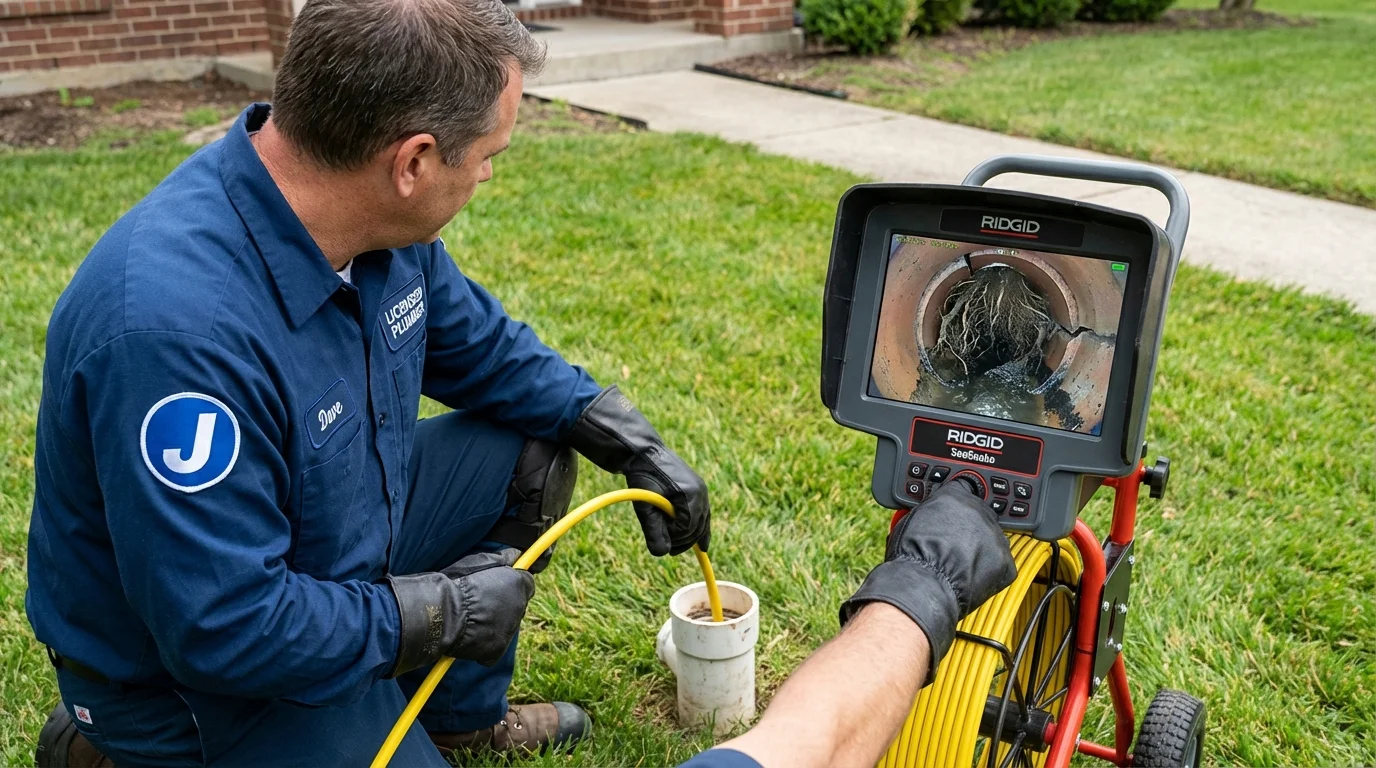Sewer camera inspection being performed by Johns Plumbing LLC in Laguna Niguel