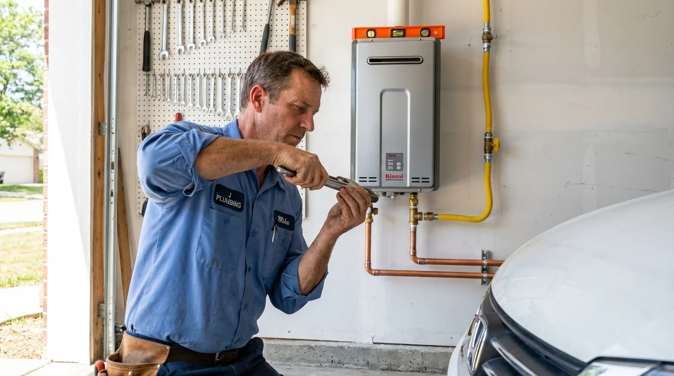 Tankless water heater installation by a Johns Plumbing LLC plumber in Laguna Niguel